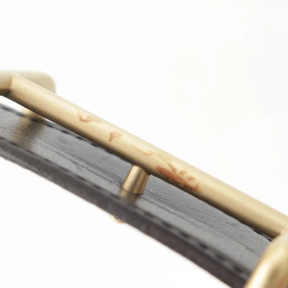 Hermes Leather Buckle Gold Belt Black Blue - Picture 6 of 10